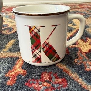 Pottery Barn Monogram “K” Mug
